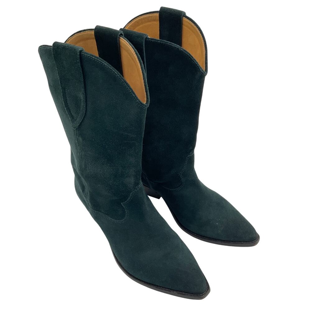 Isabel Marant Suede Green Deurto Ankle Boots Size 39 EU / 9 US - Picture 2 of 7